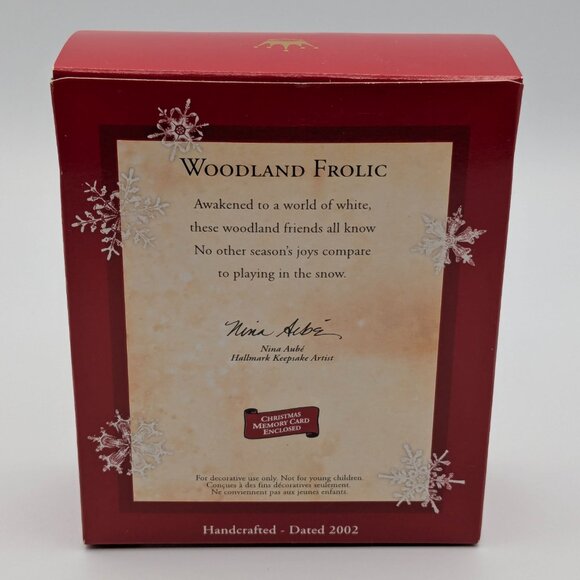 Hallmark Keepsake Woodland Frolic 2002, Set of 3 Vintage Christmas Ornaments - Picture 10 of 12